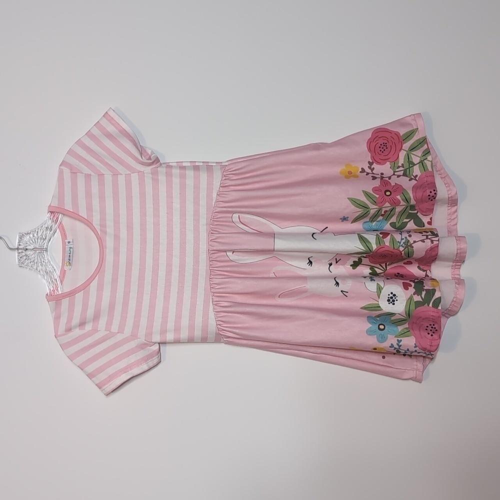 Girls Spring Easter Bunny Rabbit Dress